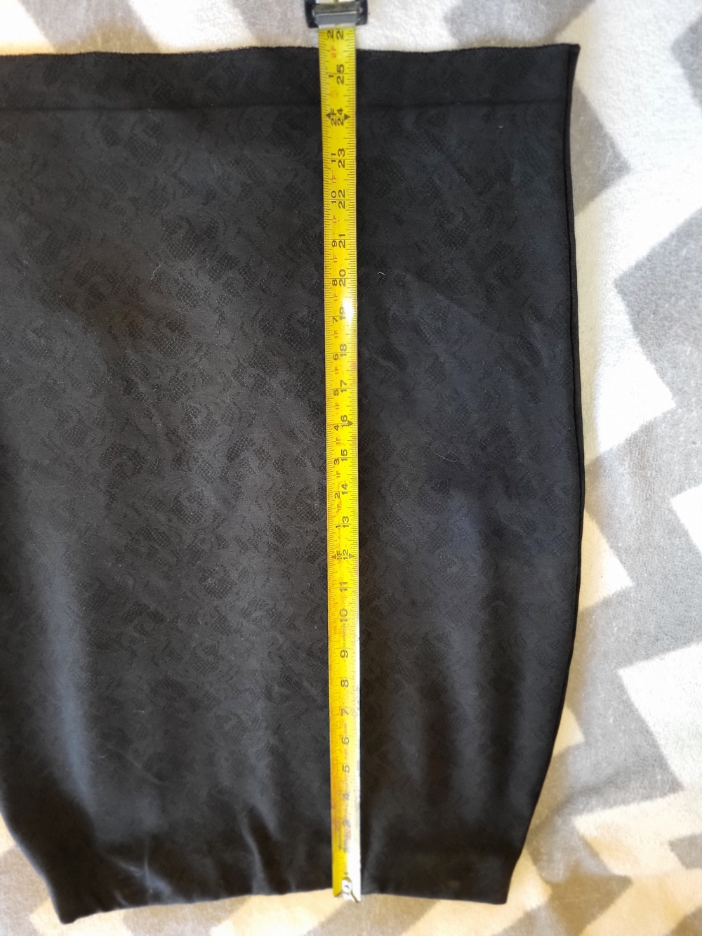 Alfani Black Textured Pencil Skirt - Picture 4 of 4